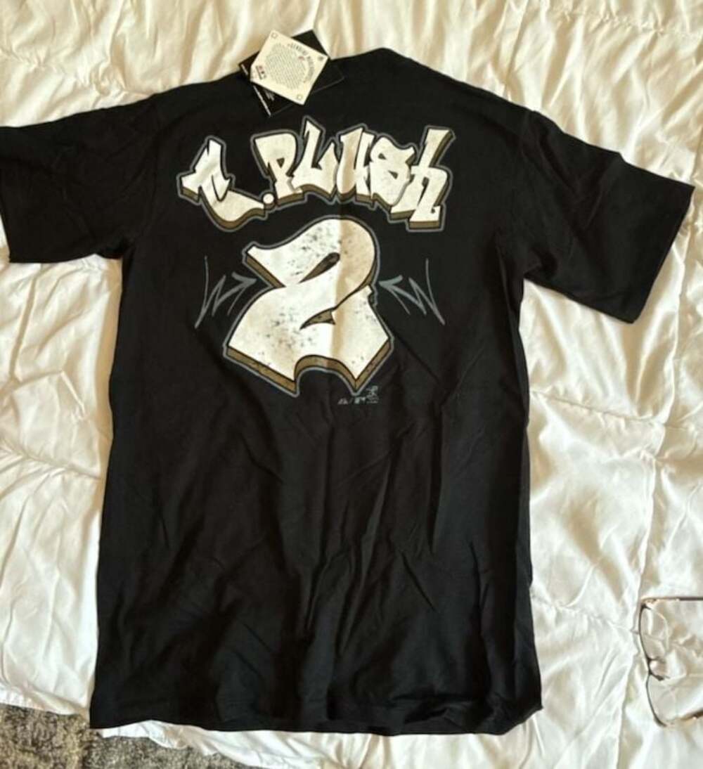 Majestic Milwaukee Brewers Nyjer Morgan #2 T-Plush T-Shirt - Size Adult Small -